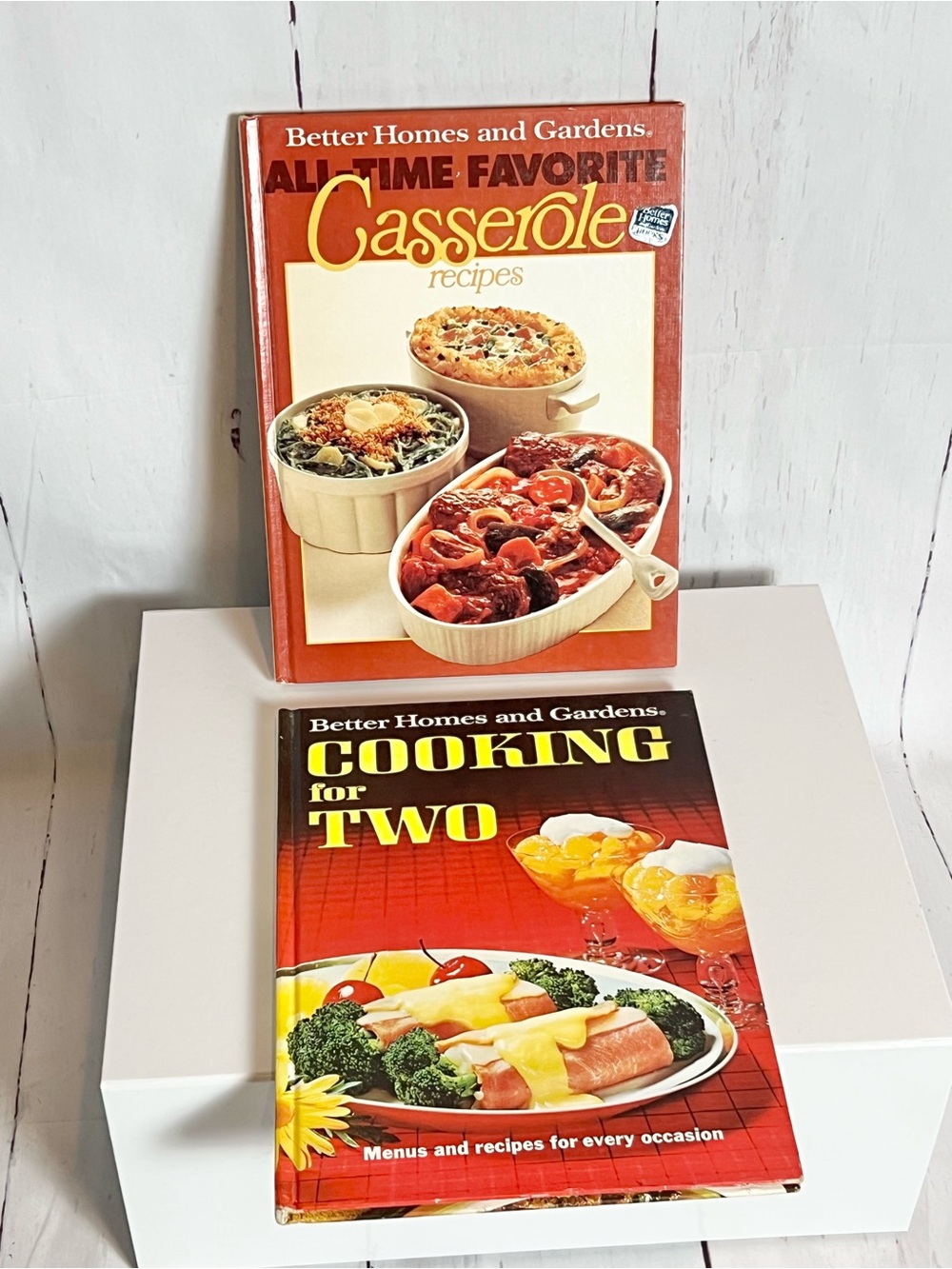 Vintage Better Homes and Gardens Cookbook Lot Cooking For Two Casseroles MCM